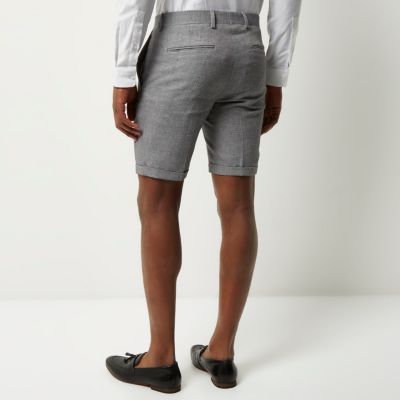 Grey smart bermuda shorts